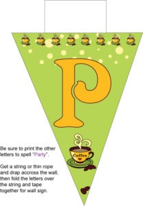 Coffee Banner P Party Decorations