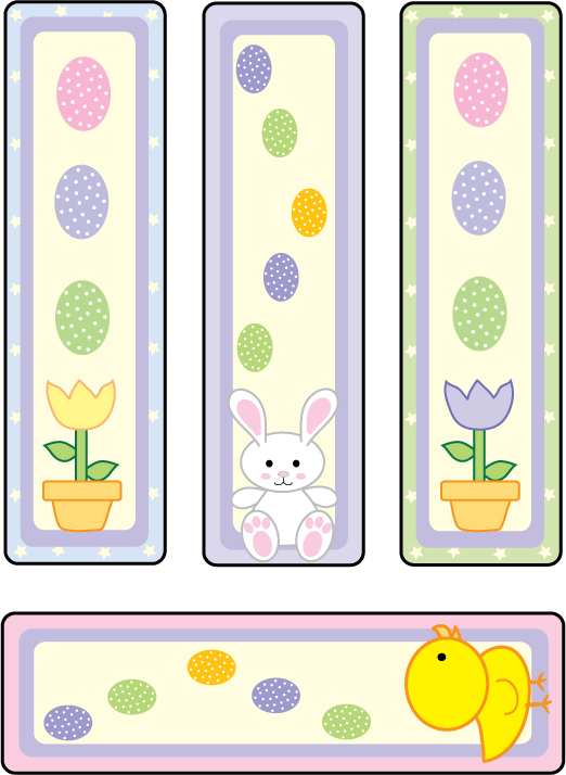 Bunny and Chicks Bookmarks