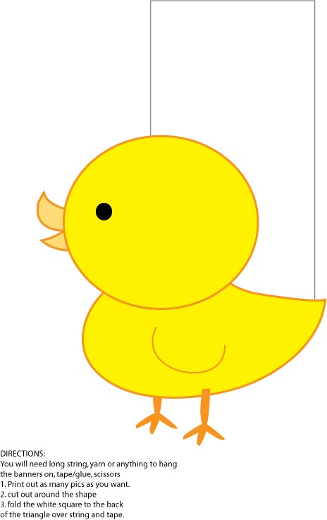 Yellow Chick Banner Party Decorations