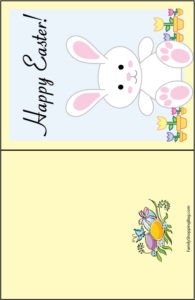 Easter Card White Bunny