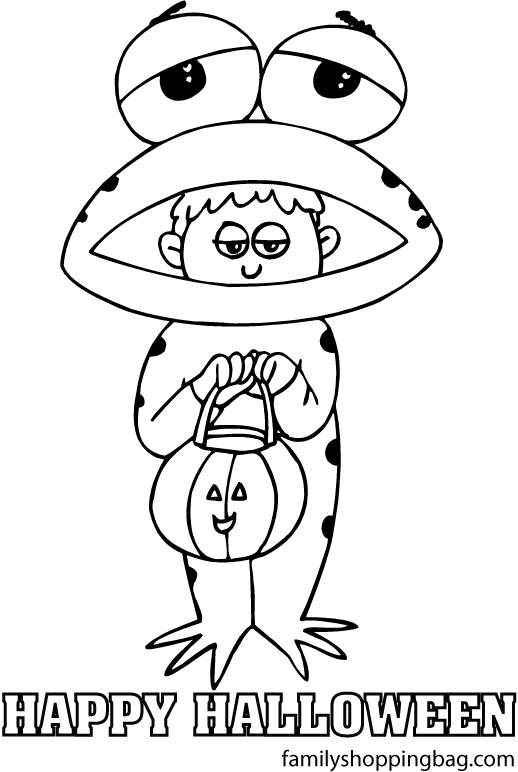 Frog Costume Coloring Pages