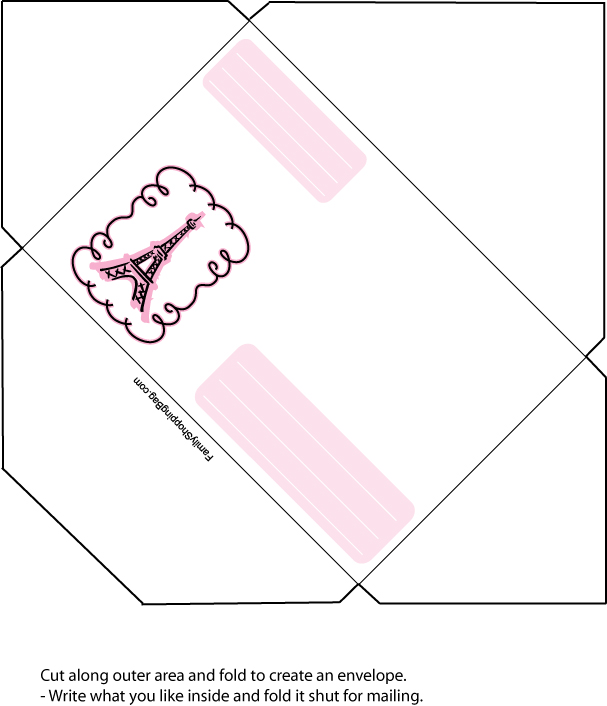 Pink Poodle Envelope Invitations