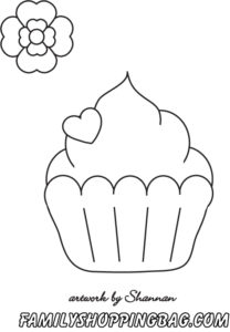 Pink Cupcake Color Page Coloring Pages