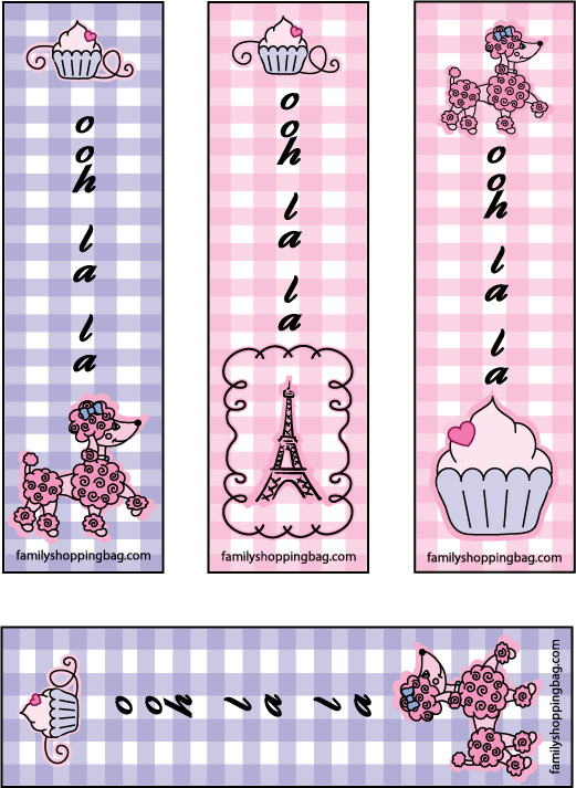 Pink Poodle Bookmarks Bookmarks