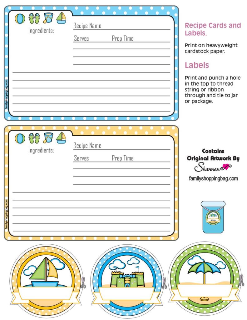 recipe cards  pdf
