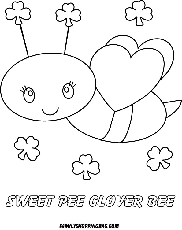 Clover Bee Coloring Pages
