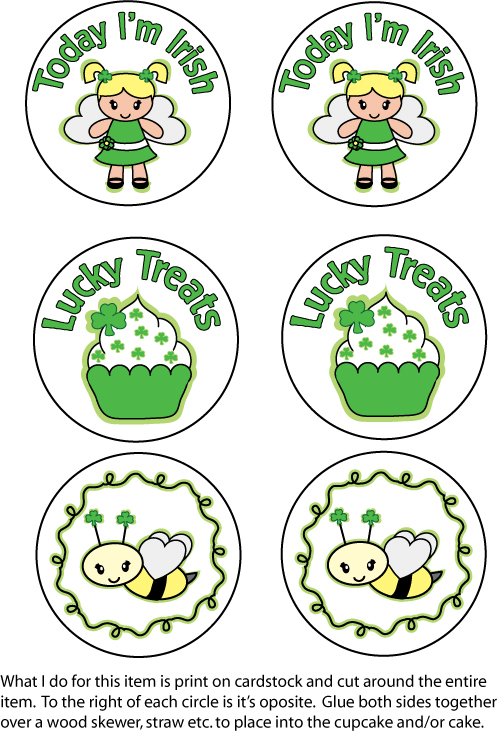 Clover Cupcake Toppers Party Decorations