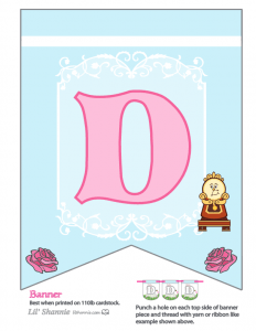 Beauty and the Beast Party Banner D