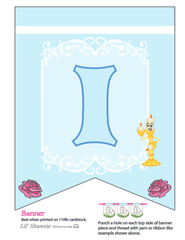 Beauty and the Beast Party Banner I