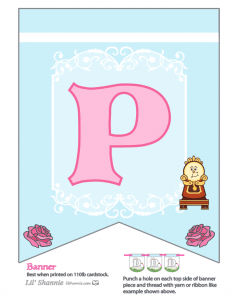 Beauty and the Beast Party Banner P