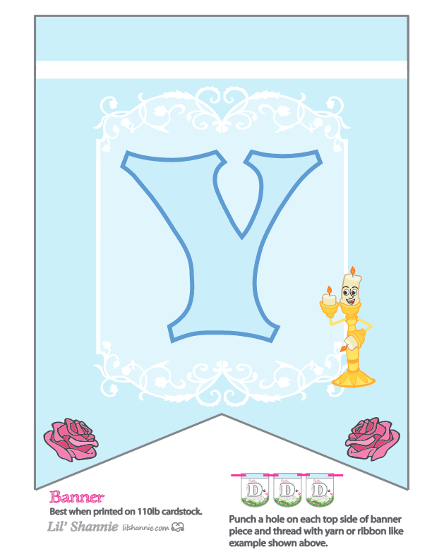 Beauty and the Beast Party Banner Y