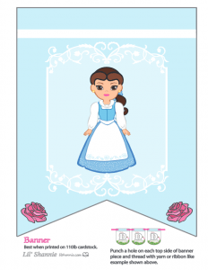 Beauty and the Beast Belle Banner