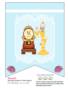 Beauty and the Beast Party Banner