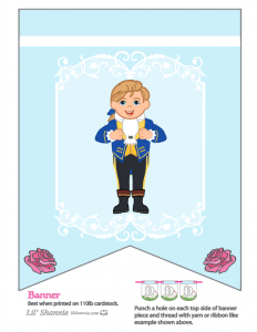 Beauty and the Beast Prince Party Banner