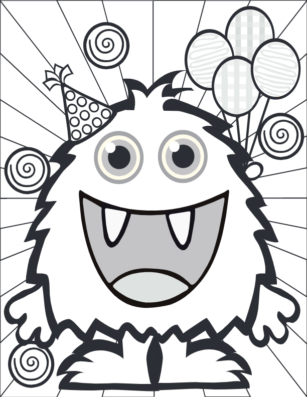 Small Monster Coloring Pages