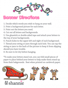 Christmas Gnome Banner Directions