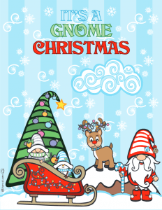 Christmas Gnome Party Sign