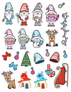 Christmas Gnome Stickers