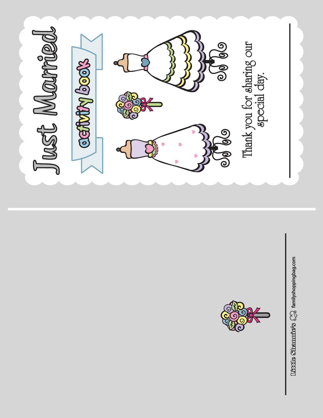Wedding Activity Front Page 3 Activity Books