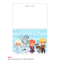 Lil Frozen Card