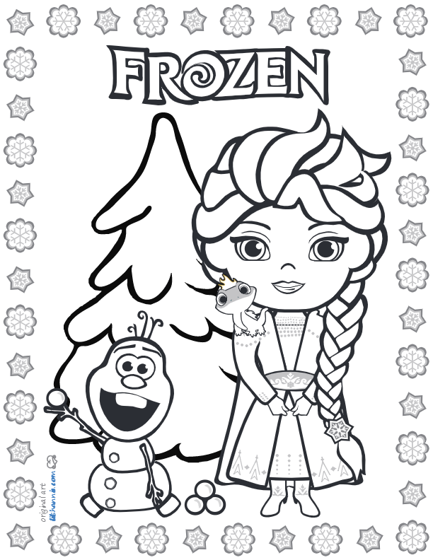 Lil Frozen Coloring Page