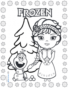 Lil Frozen Coloring Page