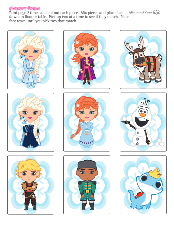 Lil Frozen Memory Game