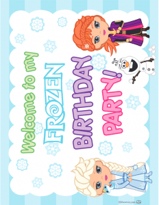 Lil Frozen Party Sign