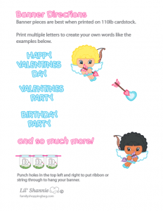 Lil Cupid Banner Directions