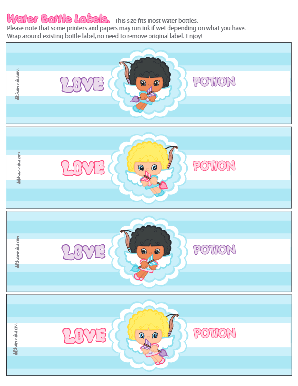 Lil Cupid Water Labels