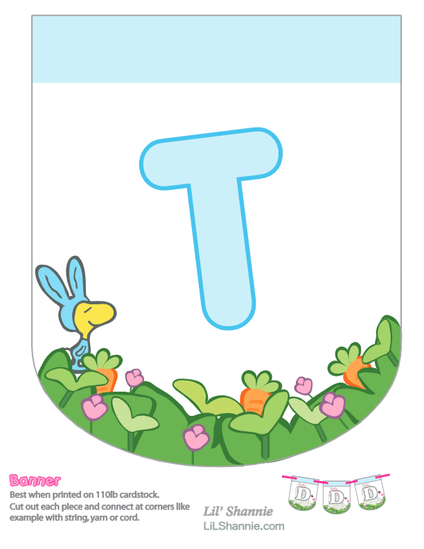 Easter Snoopy Banner T