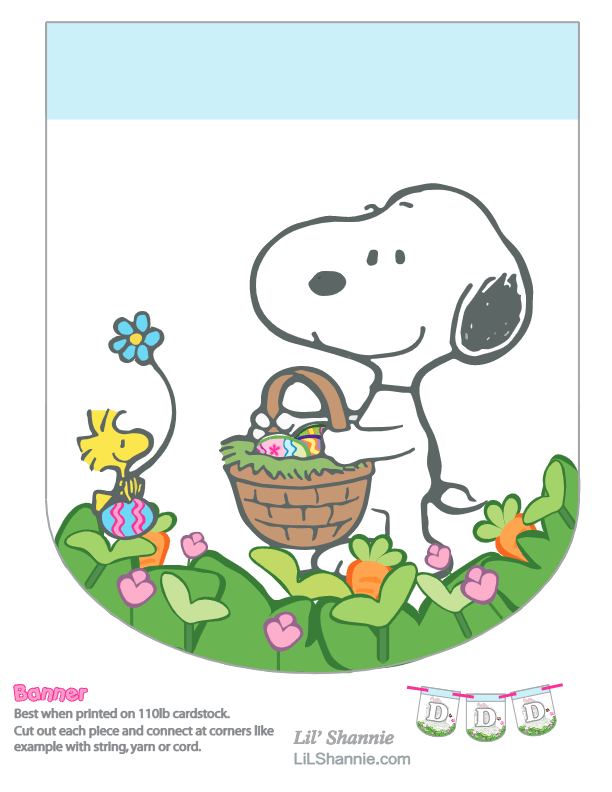 Easter Snoopy Banner