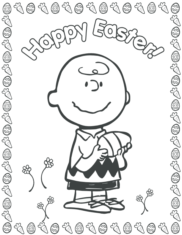 Easter Snoopy Coloring Page