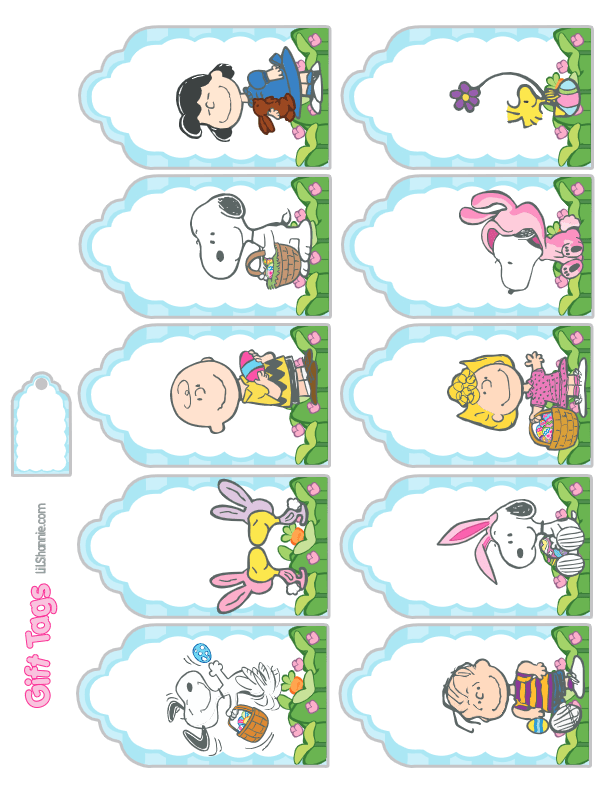 Easter Snoopy Gift Tags