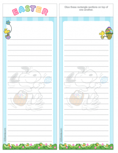 Easter Snoopy List Paper