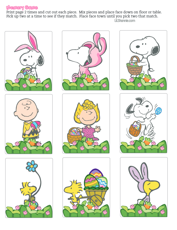 Easter Snoopy Memory Game