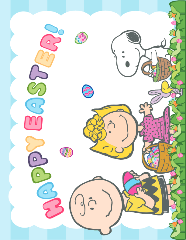Easter Snoopy Party Sign