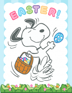 Easter Snoopy Wall Picture