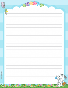 Easter Snoopy Stationery