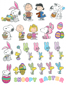Easter Snoopy Stickers