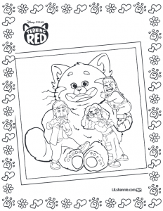 Turning Red Coloring Page