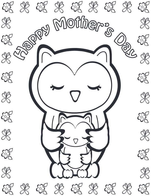 Mother's Day Love Coloring Page