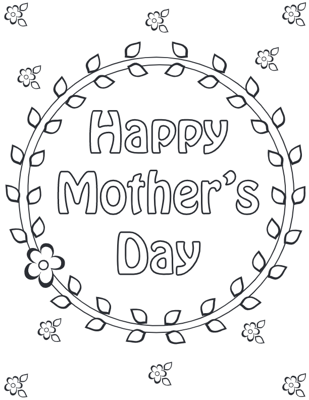 Mother's Day Love Coloring Page