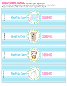 Mother's Day Love Water Bottle Labels