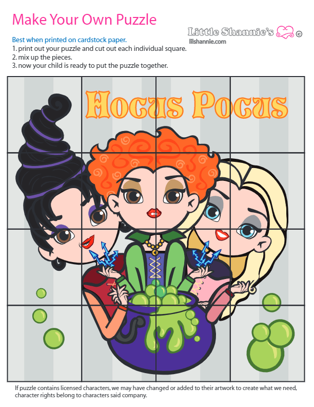 Hocus Pocus Puzzzle Game