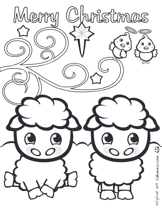 Christmas Manger Coloring Page