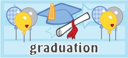 Graduation celebration with cupcake toppers, banners and more.